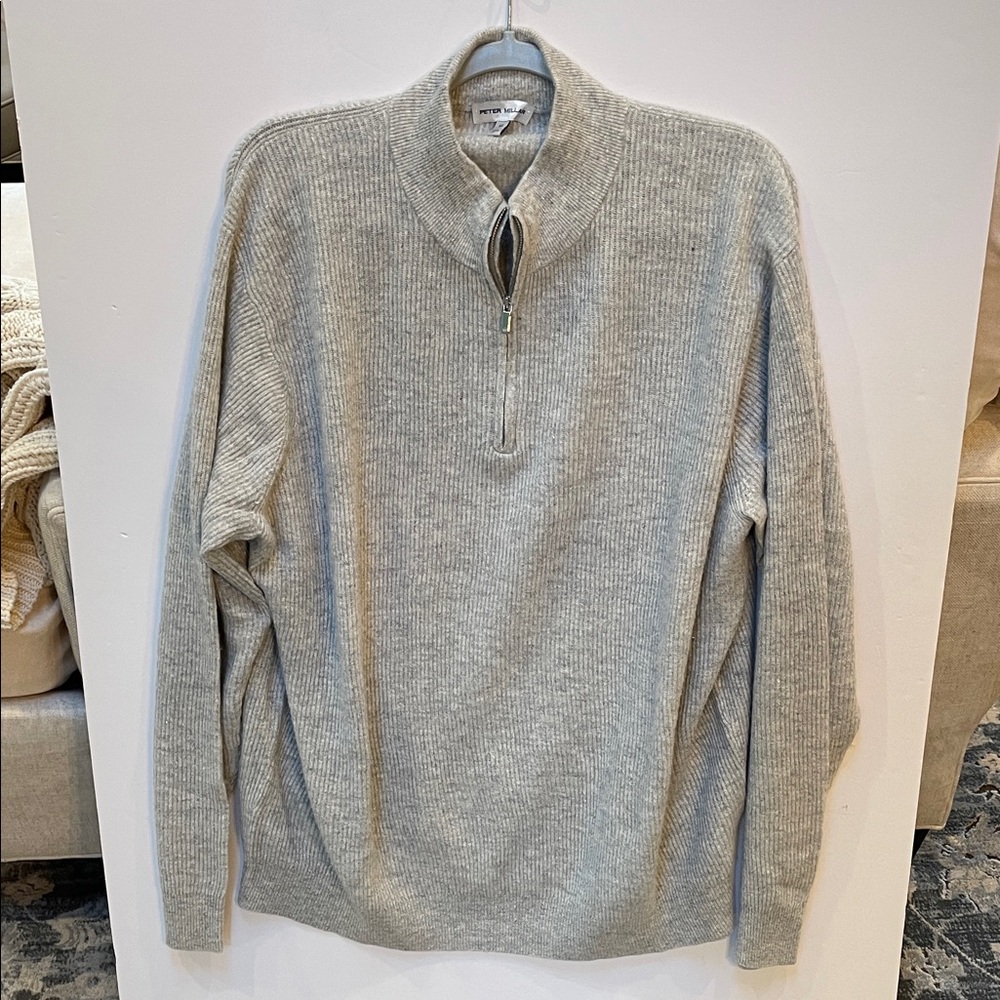 Peter Millar V-Neck Gray Sweater